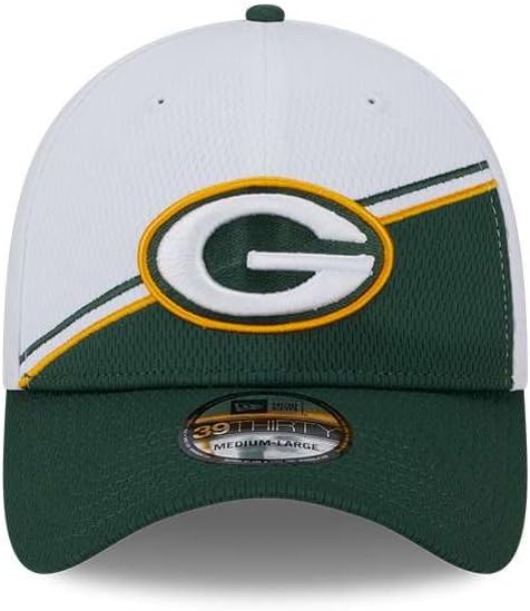 New Era NFL Green Bay Packers Official 2023 Sideline 39THIRTY Stretch Fit Cap, S-M