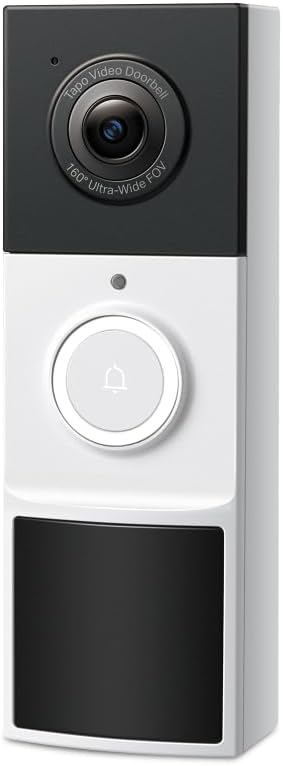 TP-Link Tapo D210 Video Türklingel Kamera, 2,4 GHz WLAN, Nachtsicht, Bewegungserkennung, Schwarz