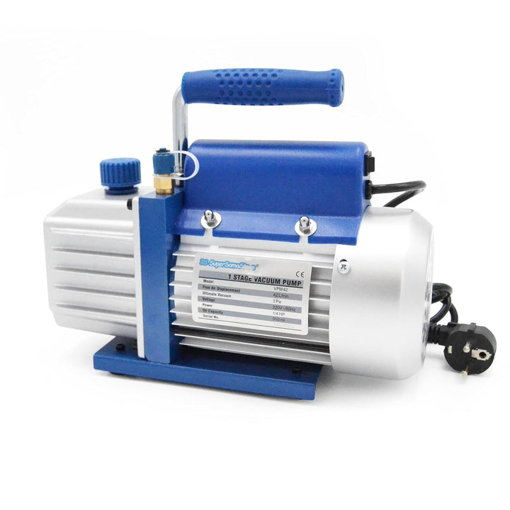 3S SuperSamaStore Vakuum- und Füllset mit Pumpe 42 l/min, Schläuche und Kälte-Manometer für R32 - R4