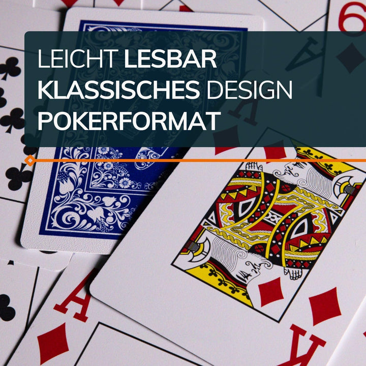 Bullets Playing Cards, 2X 54 Plastik Pokerkarten, Doppelpack, 4 Eckzeichen, Jumbo-Index, inklusive C