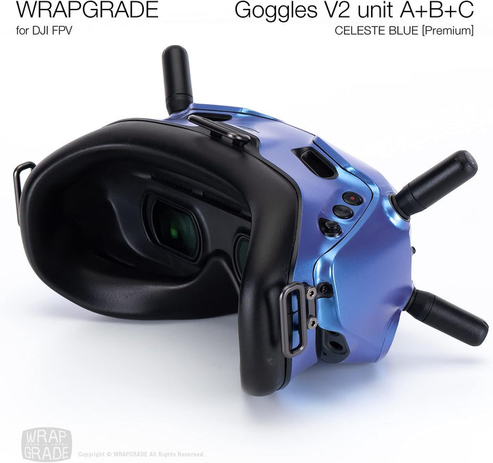 WRAPGRADE Skin Kompatibel mit DJI FPV | Goggles V2 (Celeste Blue)