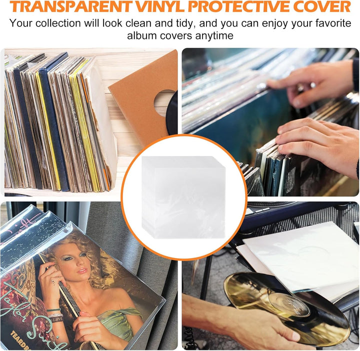 Schallplatten Innenhüllen 100 Stück Vinyl Schutzhüllen für 12 Inch LP