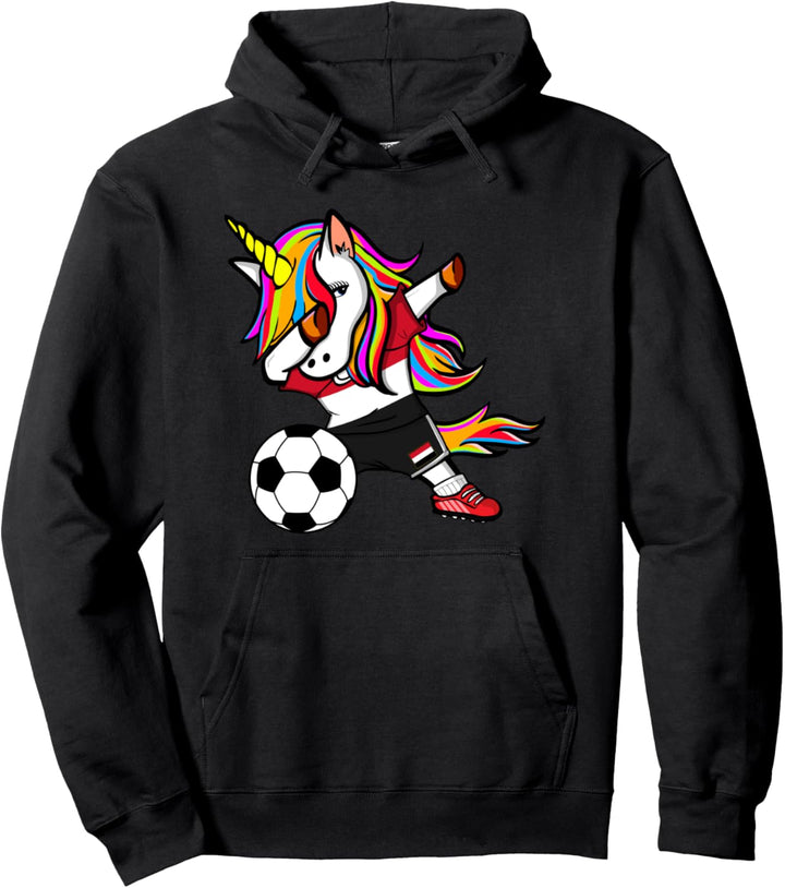 Dabbing Einhorn Unicorn Jemen Fussball - Jemenitische Flagge Pullover Hoodie