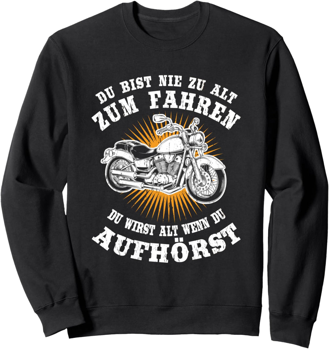 Motorrad Biker Spruch Ruhestand Motorradfahrer Geschenk Sweatshirt