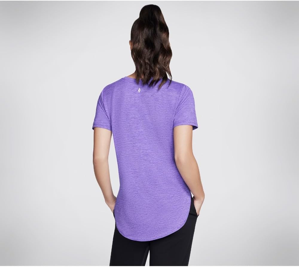Skechers Damen Godri Swift T-Shirt (1er Pack), Afterparty/Paisley Purple