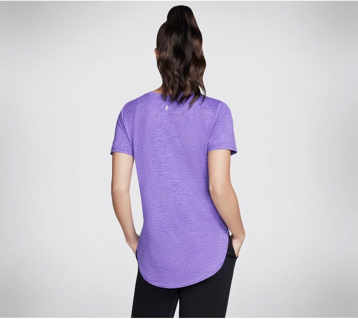 Skechers Damen Godri Swift T-Shirt (1er Pack), Afterparty/Paisley Purple