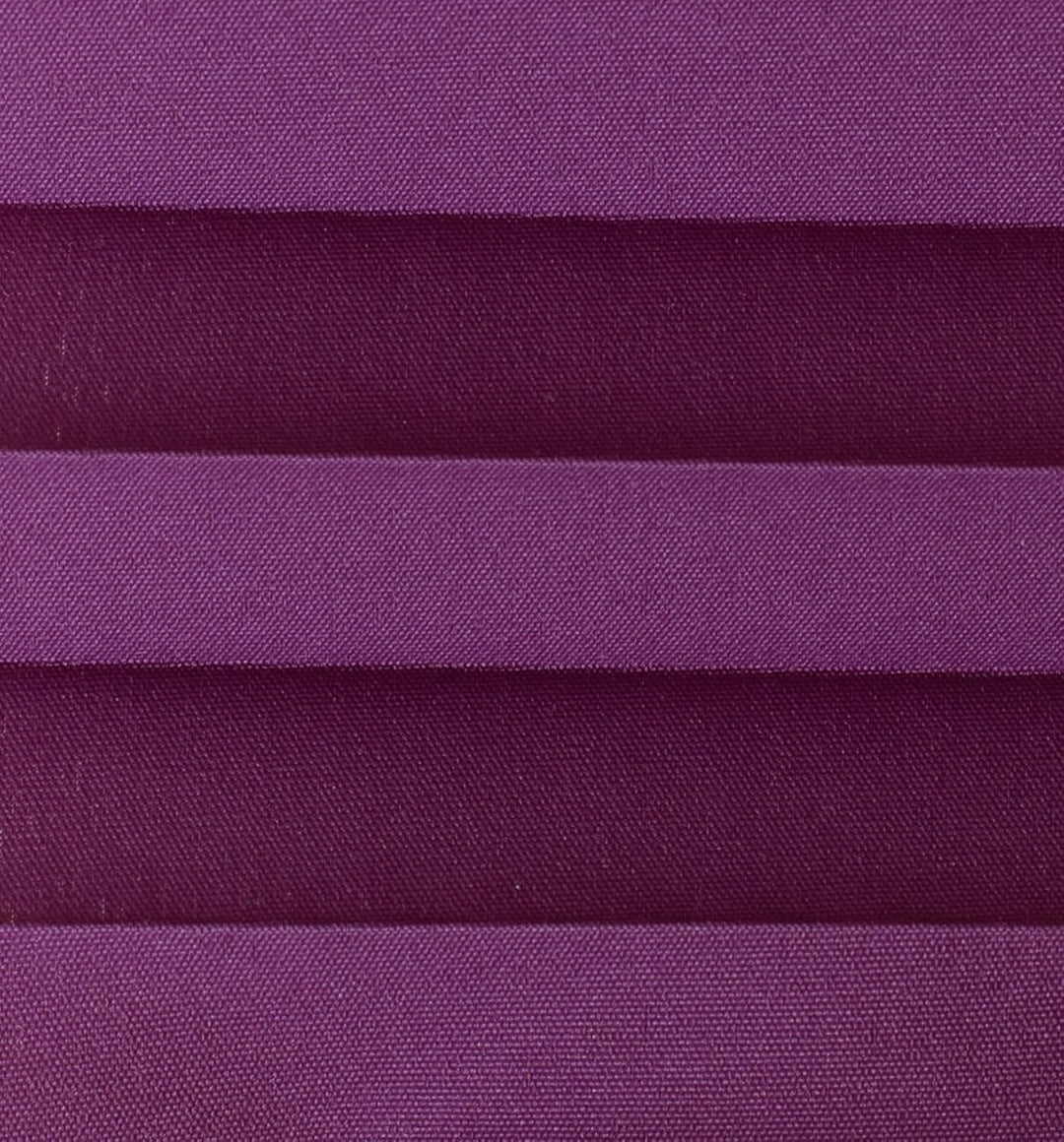 Domdeco Plissee 85x220cm Violett mit weiss lackierten Alu-Profilen, KlemmFix-Halterung zur Montage o