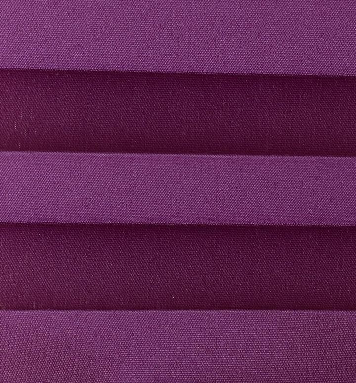 Domdeco Plissee 85x220cm Violett mit weiss lackierten Alu-Profilen, KlemmFix-Halterung zur Montage o