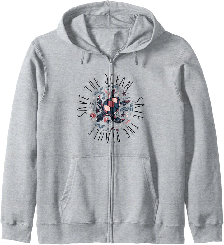 Save The Ocean Save The Planet Kapuzenjacke