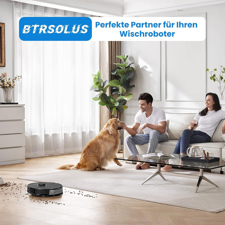 22 Stück Zubehör für Roborock S8 / S8+ Saugroboter | 4 Hauptbürste, 4 Filter, 6 Wischtücher, 6 Seite