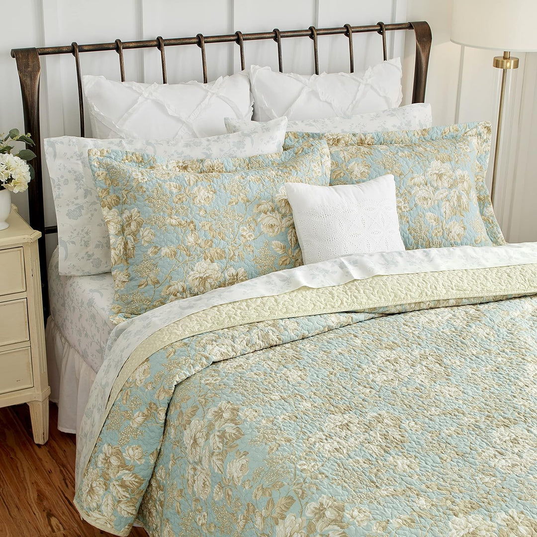 Laura Ashley - Brompton Collection – Bettwäsche-Set – 100% Baumwolle, wendbar, für alle Jahreszeiten