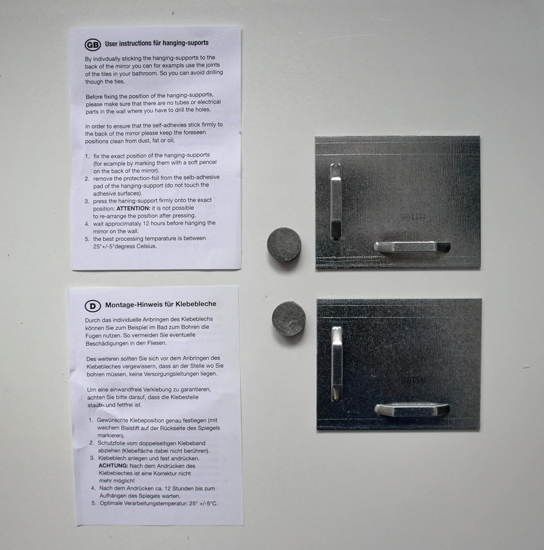 Wandspiegel / Kristallspiegel Rahmenlos mit Facette Mirror incl. Befestigungsmaterial Made in German