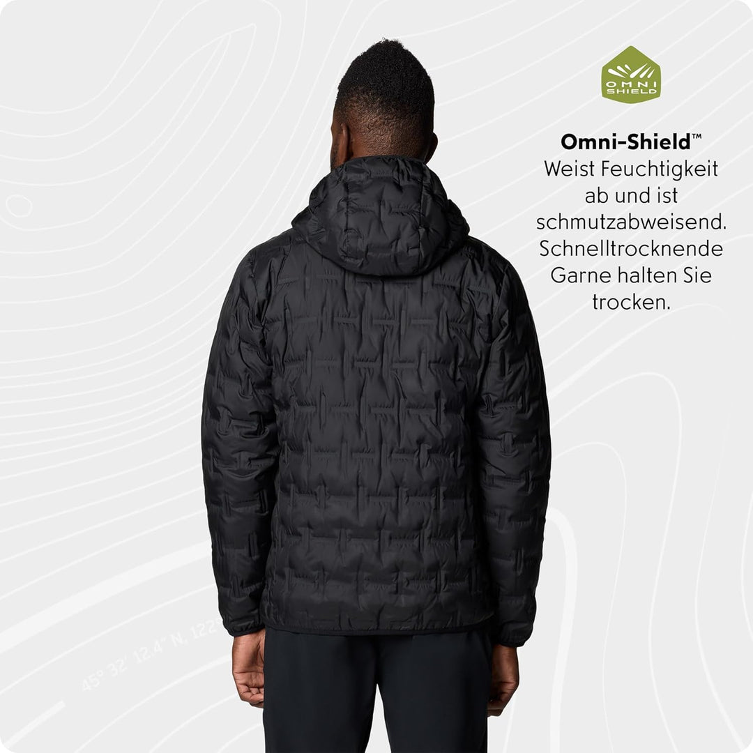 Columbia Herren Delta Ridge Down Hooded Jacket Daunenjacke Mit Kapuze (1er Pack) S Schwarz, S Schwar