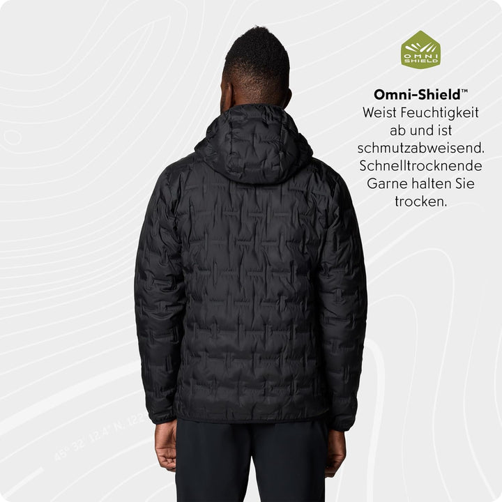 Columbia Herren Delta Ridge Down Hooded Jacket Daunenjacke Mit Kapuze (1er Pack) S Schwarz, S Schwar