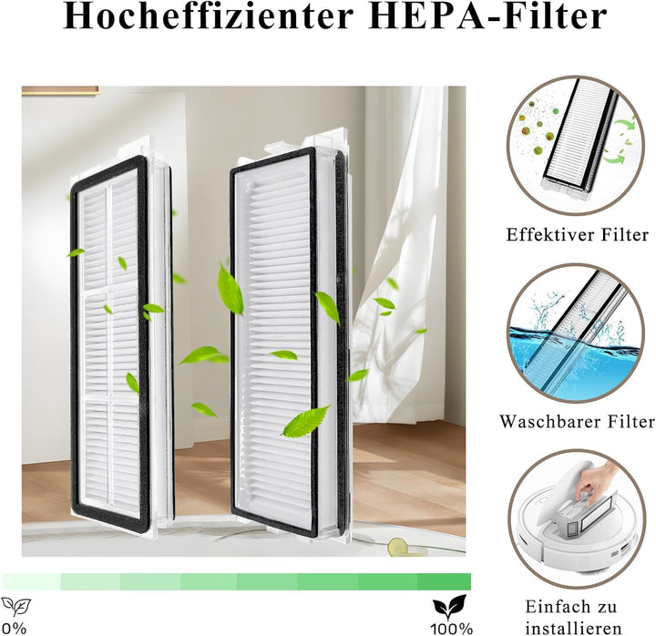 Zubehör Ersatzteil für Roborock Qrevo S/Qrevo Pro/Qrevo MaxV Staubsauger, Zubehörset mit 1 Hauptbürs