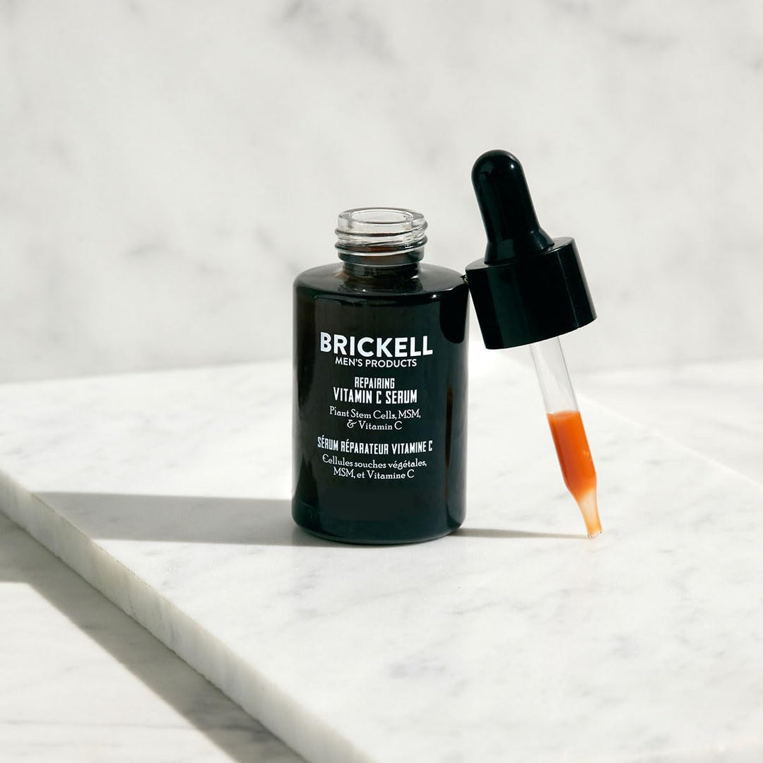 Brickell Men’s Anti-Aging Reparierendes Nachtserum für Männer mit Vitamin C – Natürlich und Organisc