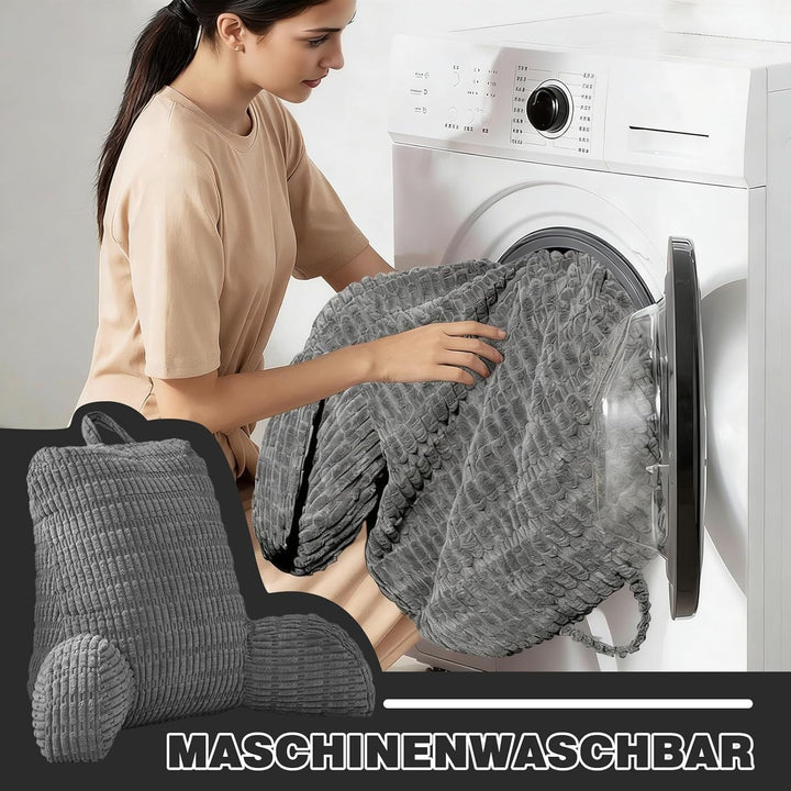 Lesekissen für Bett Und Sofa,Rückenstützkissen Lesekissen mit Armlehne, Erwachsenensofa mit Rückenle