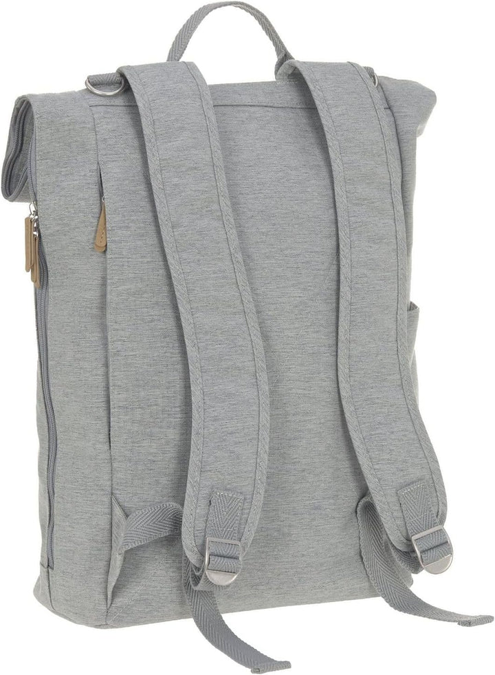 LÄSSIG Green Label Rolltop Backpack Grey Melange