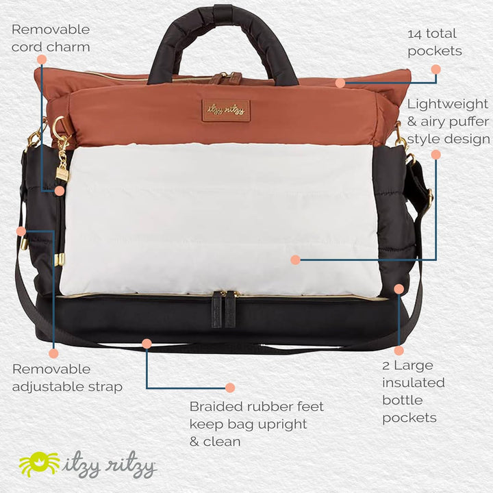 Itzy Ritzy Dream Convertible Wickeltasche Kaffefarben / Cremefarben, Kaffefarben / Cremefarben