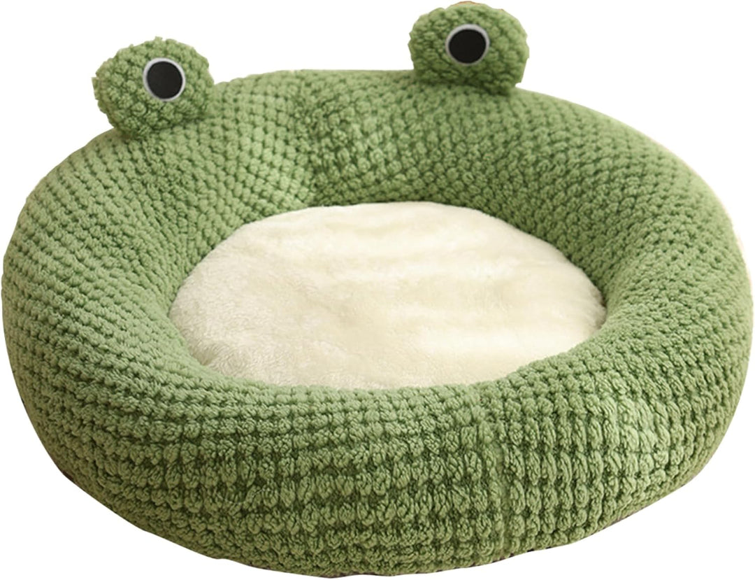 Katzen Donut Bett Frosch KäTzchen Bett Lang PlüSch Winter Herbst Thermisch Niedlich Cartoon rutschfe