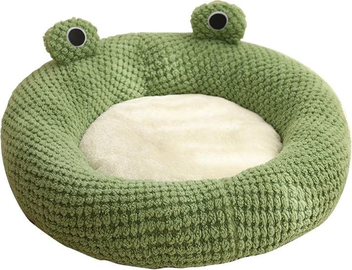 Katzen Donut Bett Frosch KäTzchen Bett Lang PlüSch Winter Herbst Thermisch Niedlich Cartoon rutschfe