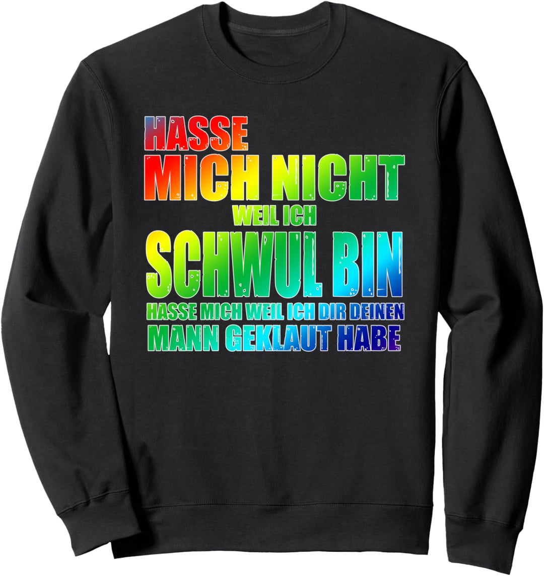 Hasse Mich Nicht Weil Ich Schwul Bin Lgbt-Q Regenbogen Sweatshirt