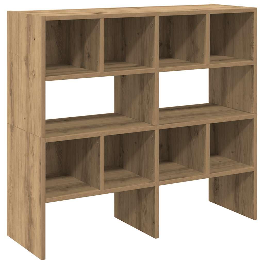 vidaXL Schuhregale 2 STK. Stapelbar Artisan-Eiche 89,5x30x40 cm, Schuhaufbewahrung, Schuhorganizer,