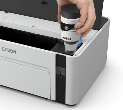 Epson EcoTank ET-M1120 nachfüllbarer Schwarzweissdrucker (Singlefunction, DIN A4, Wi-Fi, USB 2.0) gr