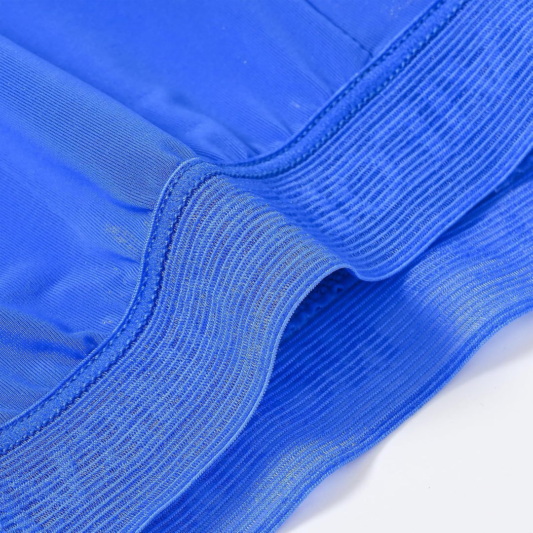 Herren Slips Transparent Sexy Unterwäsche mit Beutelverstärkung mehr Attraktivität und Komfort Blau