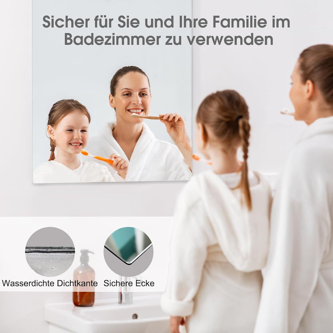 Infrarotheizung Spiegel mit Thermostat 580 Watt - Spiegelheizung Infrarot - Infrarot Wandheizung - A