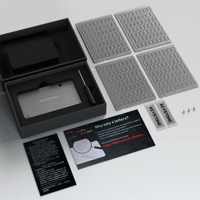 KEYSTONE Crypto Seed Speicher, Crypto Stahl Kapsel Metall Wallet, Cold Speicher Backup, 24 Wörter Bi