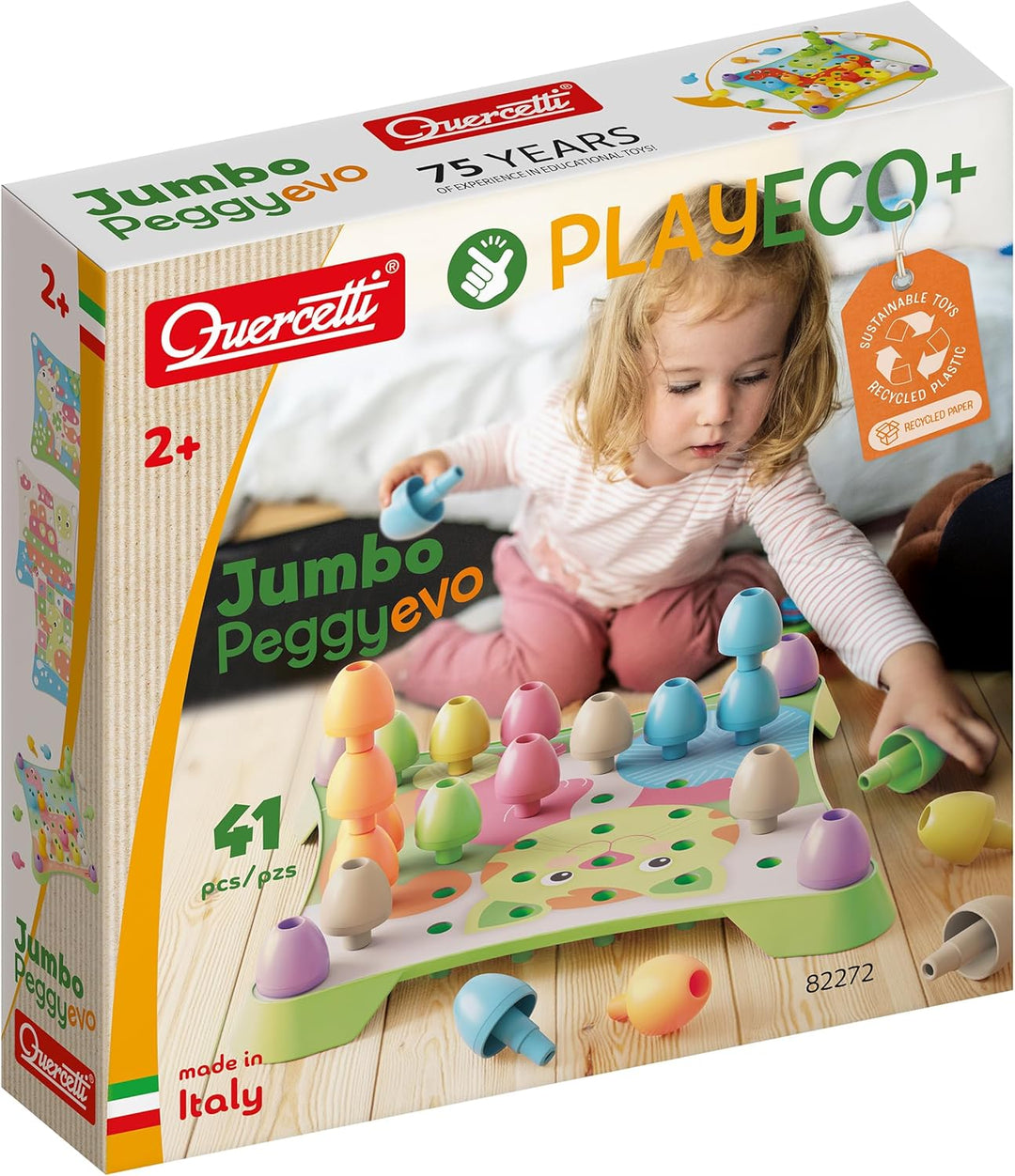 Quercetti Jumbo Peggy EVO Play Bio 41 Stück