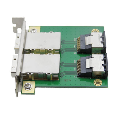 Xiwai Dual-Ports Mini SAS SFF-8088 auf SAS 36-Pin SFF-8087 PCBA Buchse Adapter mit PCI-Halterung