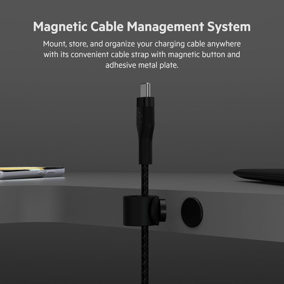 Belkin BoostCharge Pro Flex geflochtenes USB-C/USB-C-Ladekabel, USB-IF-zertifiziert zum Schnellladen