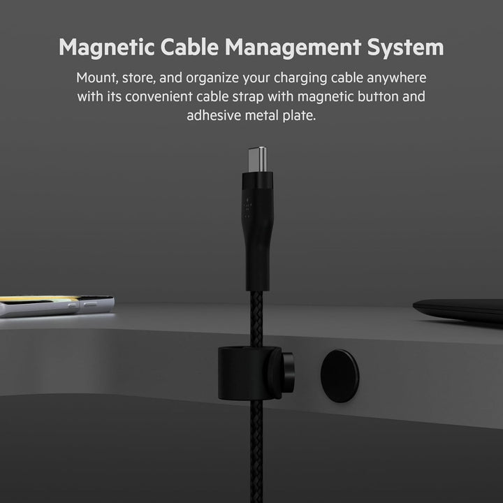 Belkin BoostCharge Pro Flex geflochtenes USB-C/USB-C-Ladekabel, USB-IF-zertifiziert zum Schnellladen