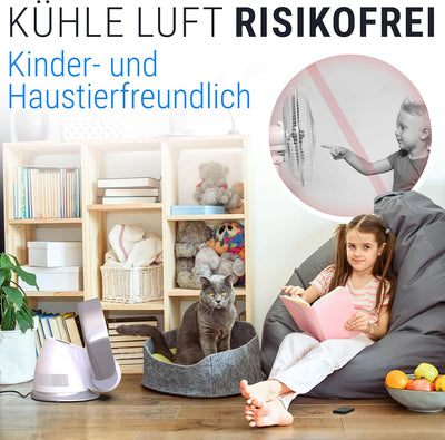 Unimat flügelloser rotorloser Ventilator, Tischventilator im ungewöhnlichen Design zur Wandmontage g