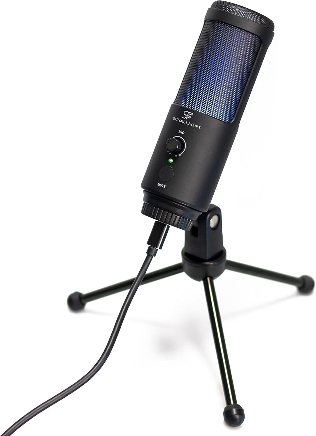Mikrofon Vibe7-RGB (7-teilig), RGB-Beleuchtung, USB-C Plug & Play, AUX, Touch-Bedienung, Kondensator