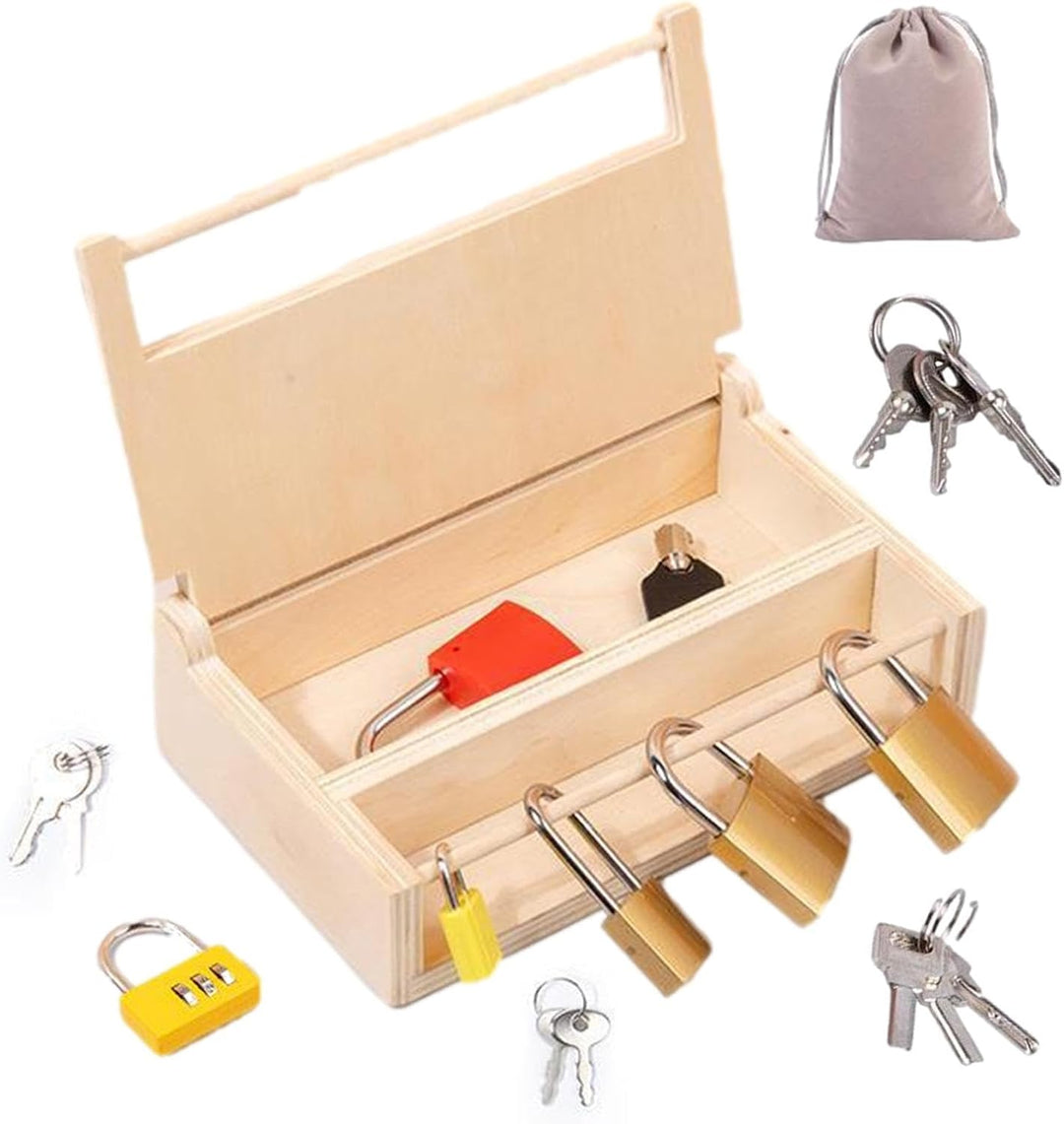 Spielzeugset Mit Schloss Und Schlüssel 19,5 X 12 X 5,7 Cm | Kinder Lernspielzeug Schloss Und Schlüss