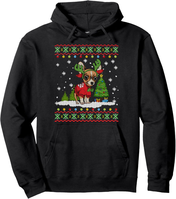 Chihuahua Ugly Christmas Sweater Gift for Dog Lovers Pullover Hoodie