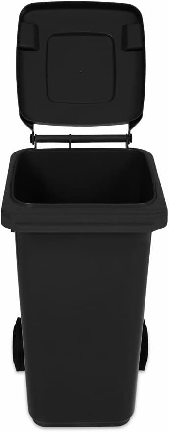 JESTIC Mülltonne Abfalltonne Reststofftonne 120L laufruhige Vollgummi-Räder NEU (Graphite)