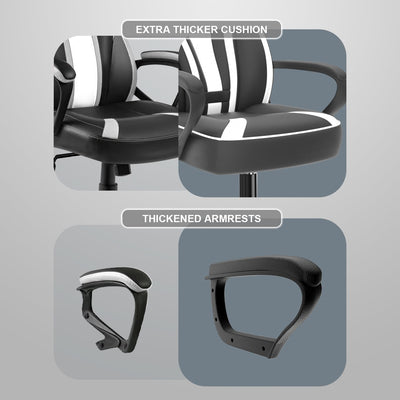 bigzzia Gaming Stuhl Computerstuhl Ergonomisch - Gamer Stuhl Bürostuhl mit Höhenverstellung Wippfunk