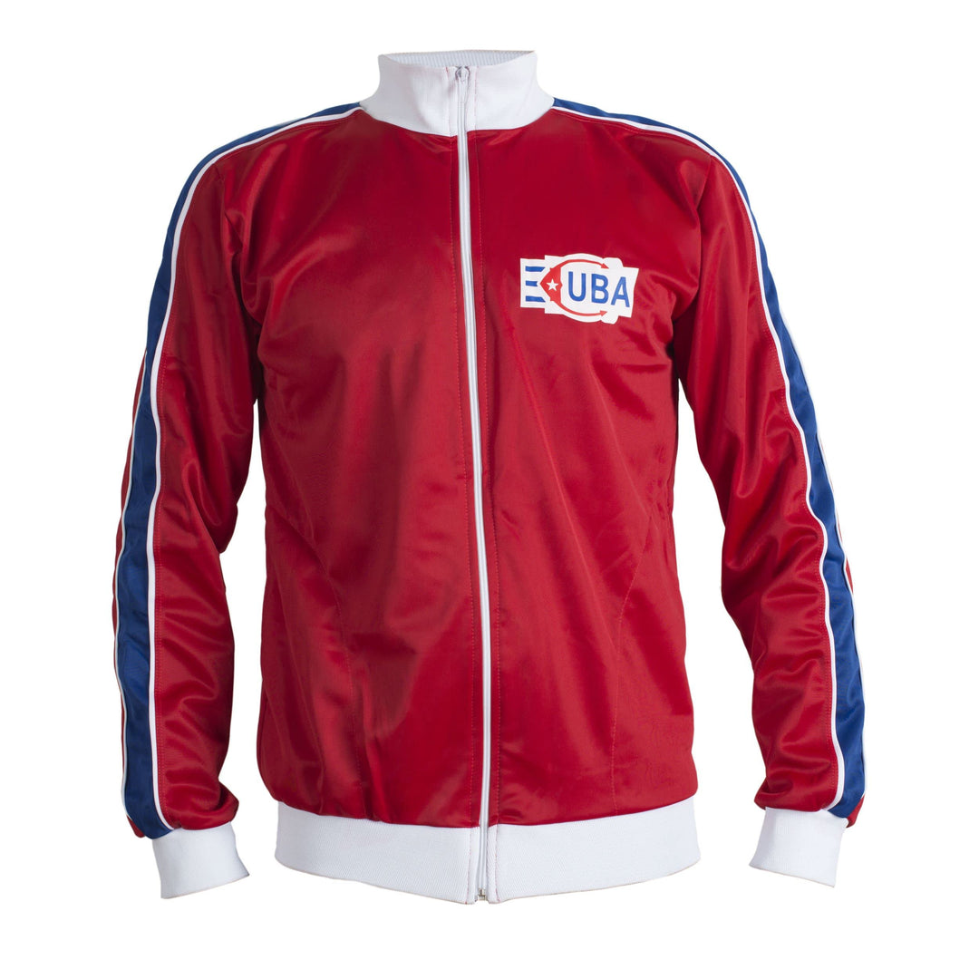 Cuba 1980er Retro Fussball Vintage Jacke Trainingsanzug Reissverschluss Pullover Herren - XS