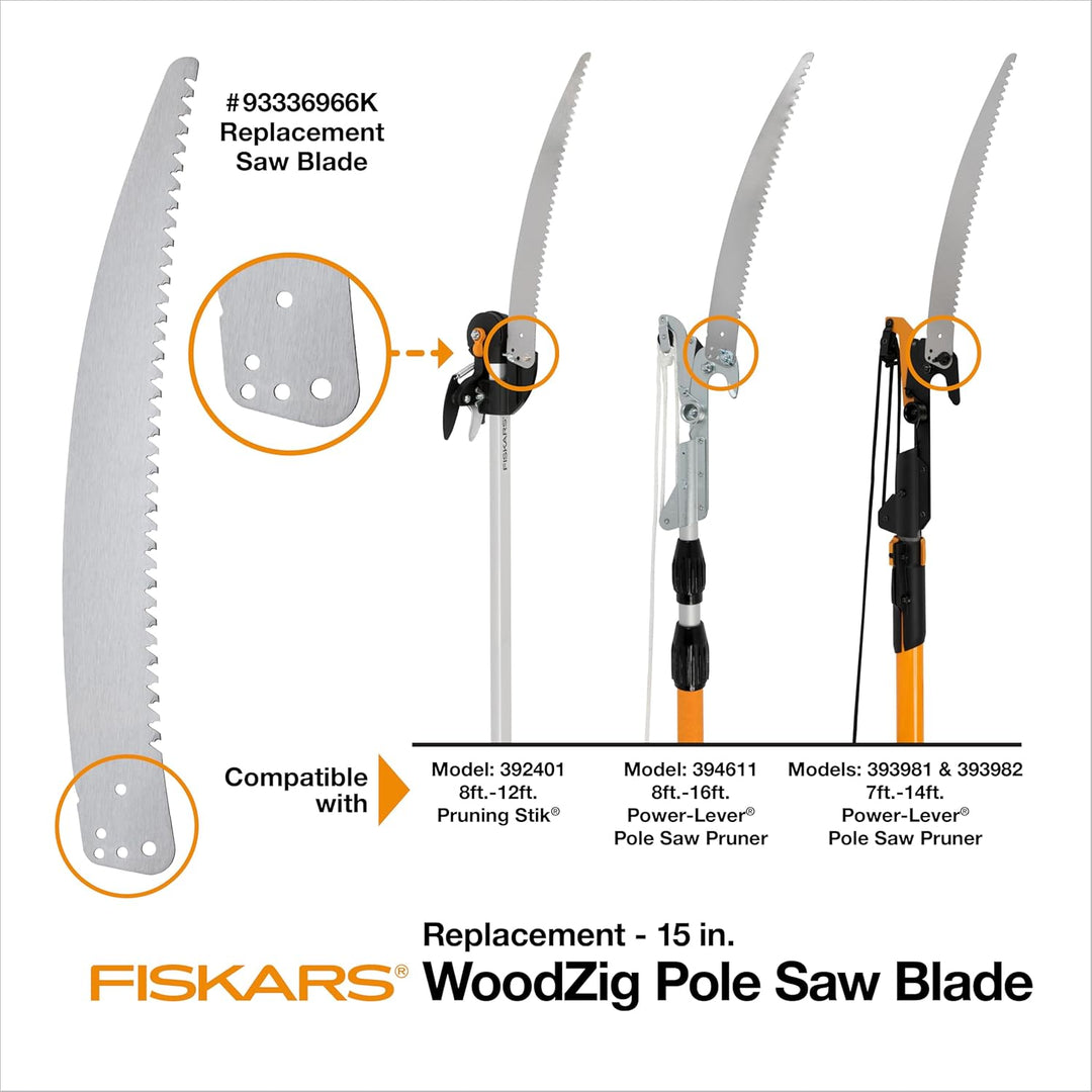 Fiskars 93336966K 15 Zoll Ersatzsägeblatt (9333), Silber
