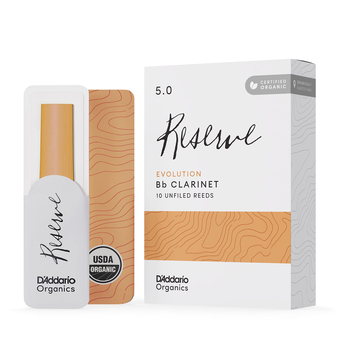 D'Addario Organisch Reserve Evolution Bb Klarinettenblätter - Rohrblätter für Klarinette - Das erste