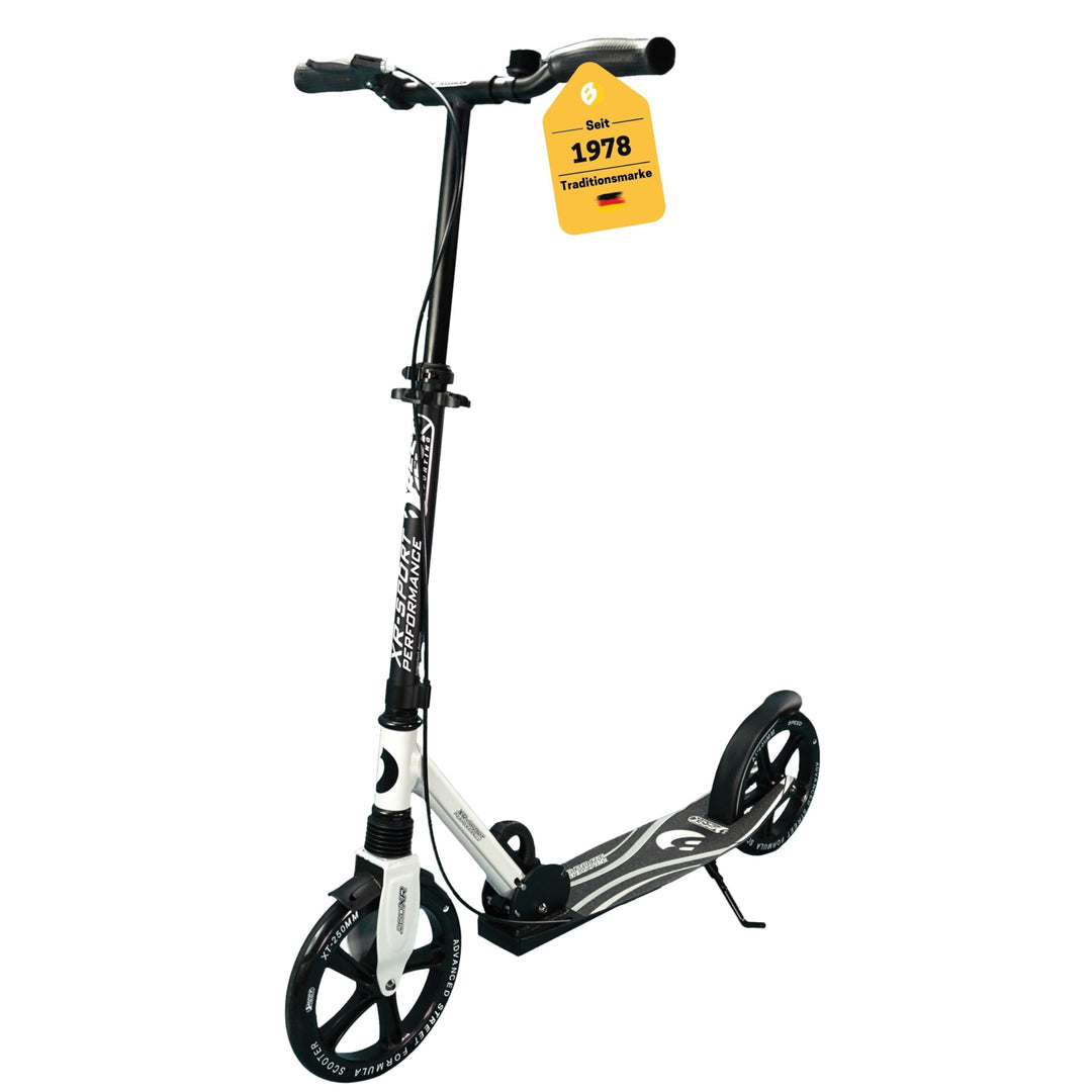 Best Sporting Scooter Erwachsene und Kinder I klappbarer Roller mit Ständer, Handbremse, Klingel und
