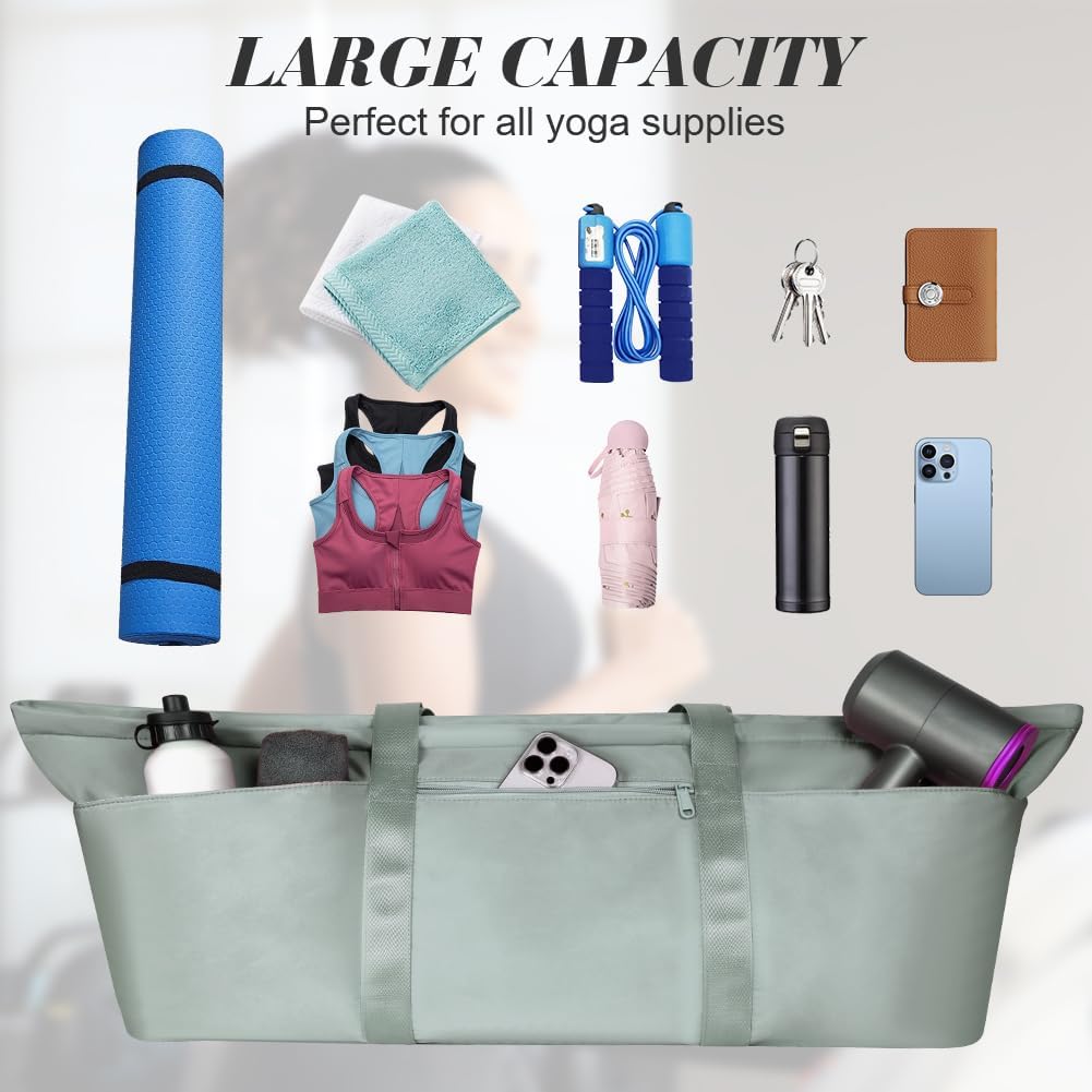 Sporttasche Damen, Gross Yogatasche, Yogamatte Tasche, Sporttasche Damen mit Nassfach & Schuhtasche,