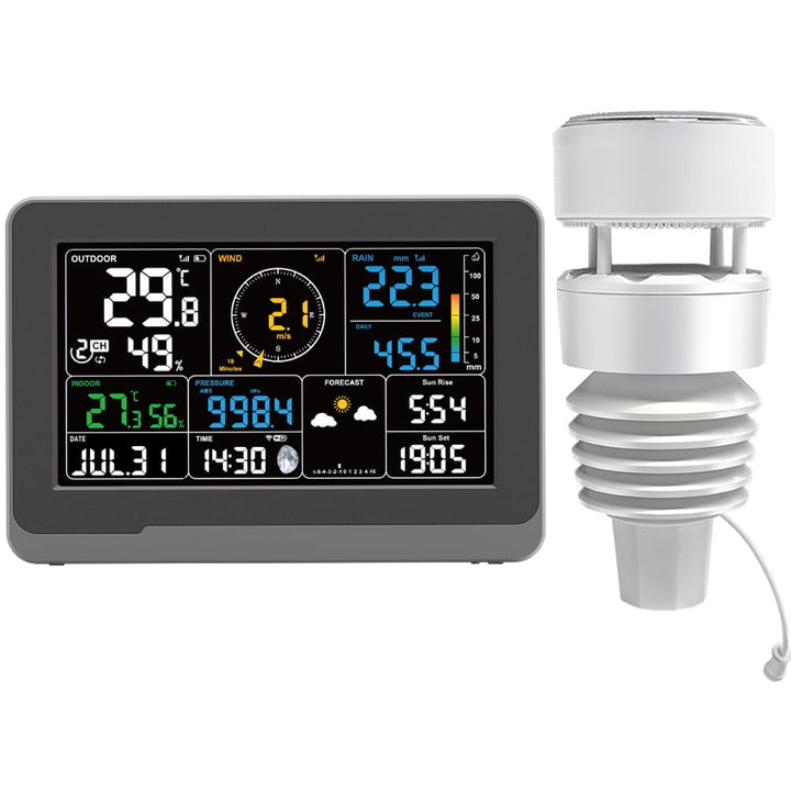 Wetterstation (froggit WH5000 7-In-1 Ultra WiFi Internet Funk Wetterstation), froggit WH5000 7-In-1