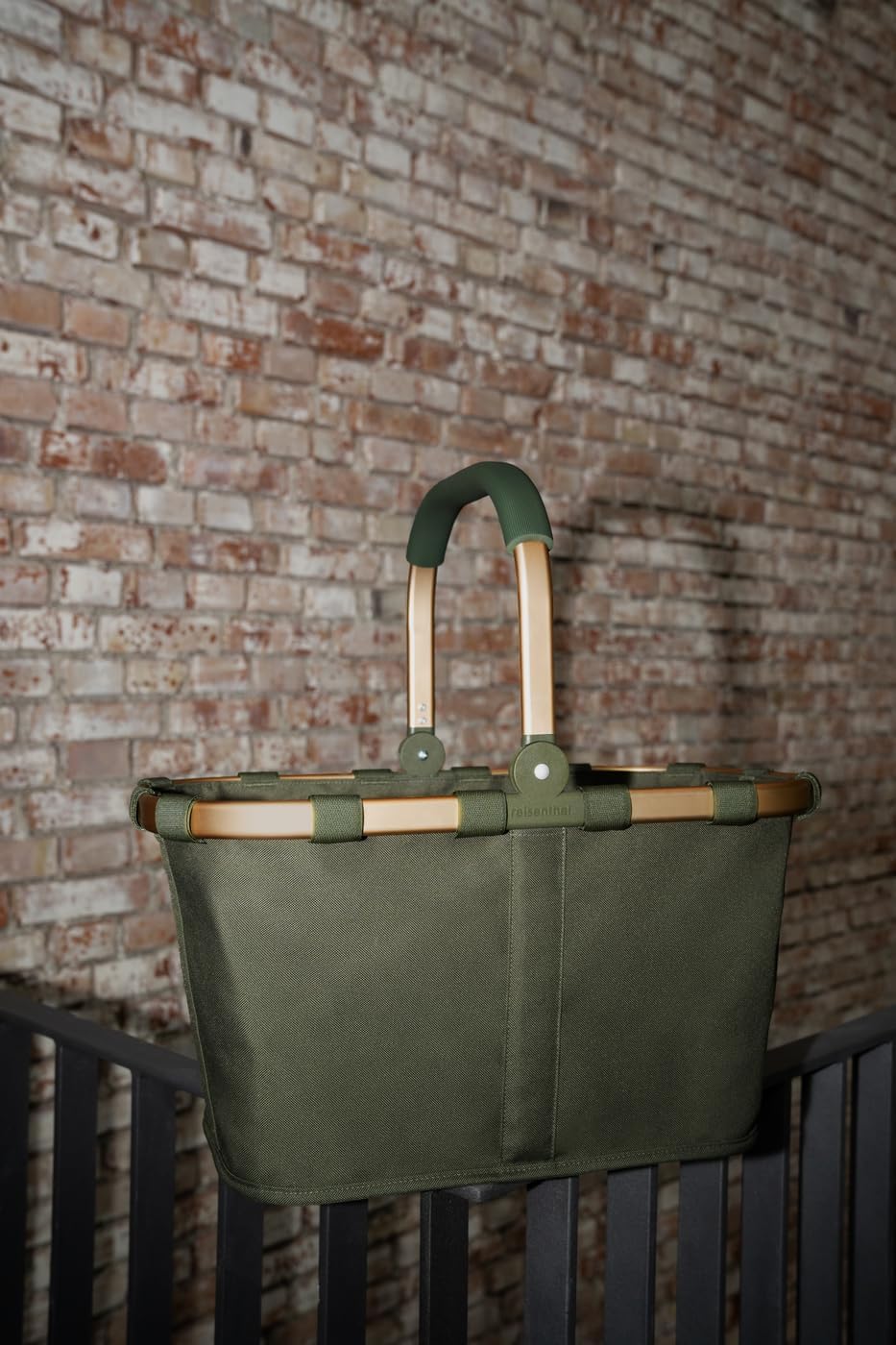 reisenthel carrybag forest gold – Stabiler Einkaufskorb mit viel Stauraum und praktischer Innentasch