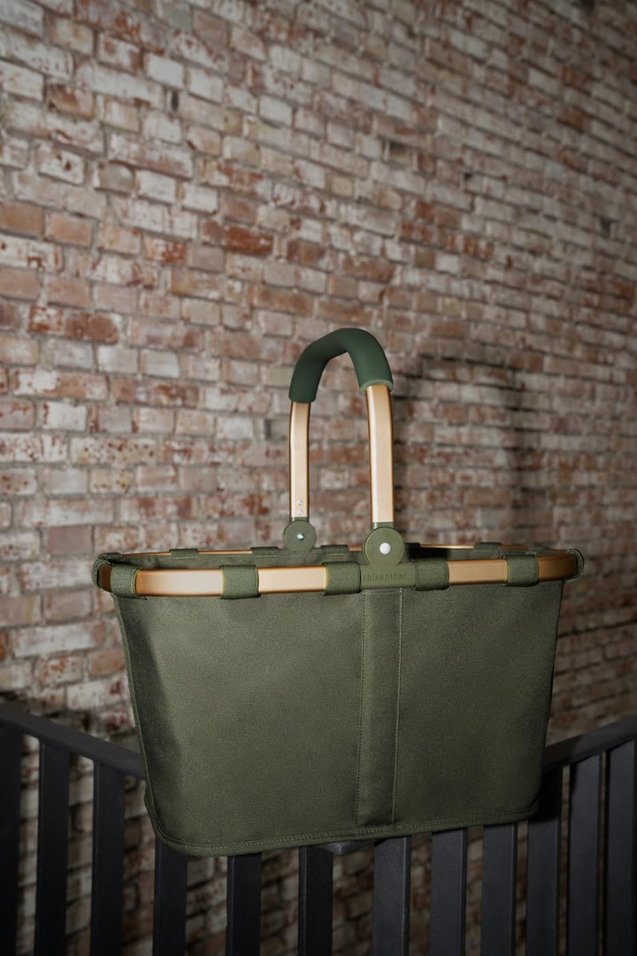reisenthel carrybag forest gold – Stabiler Einkaufskorb mit viel Stauraum und praktischer Innentasch