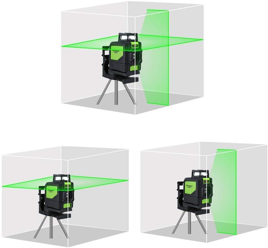 Huepar 901CG 1 x 360 Kreuzlinienlaser Grün, 360 Grad Linienlaser Selbstnivellierenden Laser Level mi